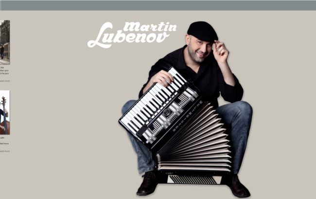 Сайт на музиканта Мартин Любенов (екран)
